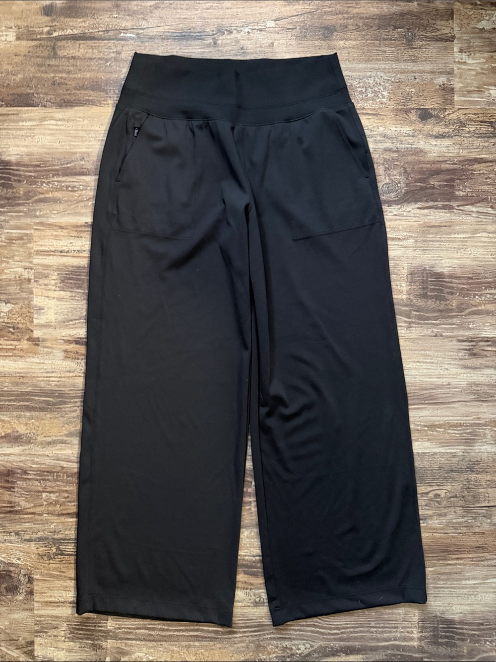 Athleta Venice High Rise Wide Leg Pant Black Size Large
